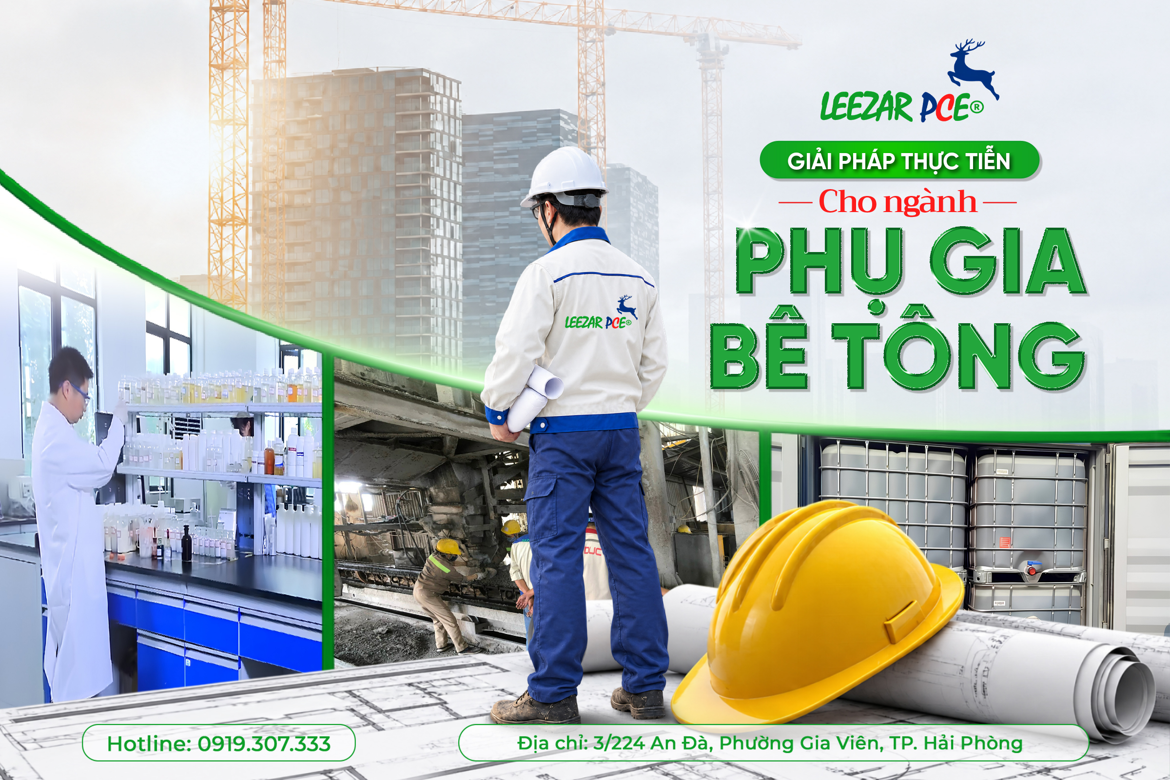 Giải pháp phụ gia bê tông LEEZAR cho từng cấp phối